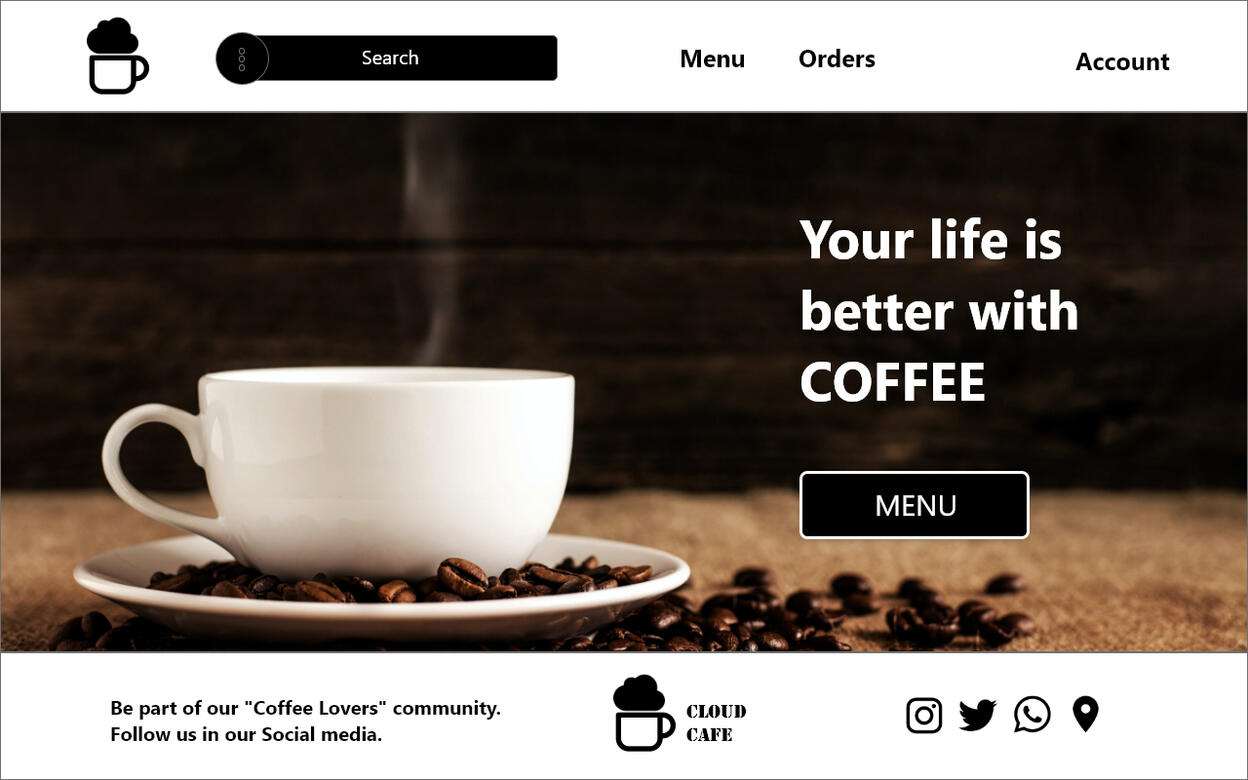 Homepage [Cloud Cafe Website]