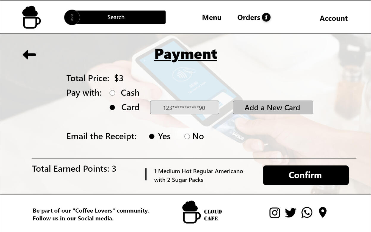 Pay Screen Final [Cloud Cafe Website]