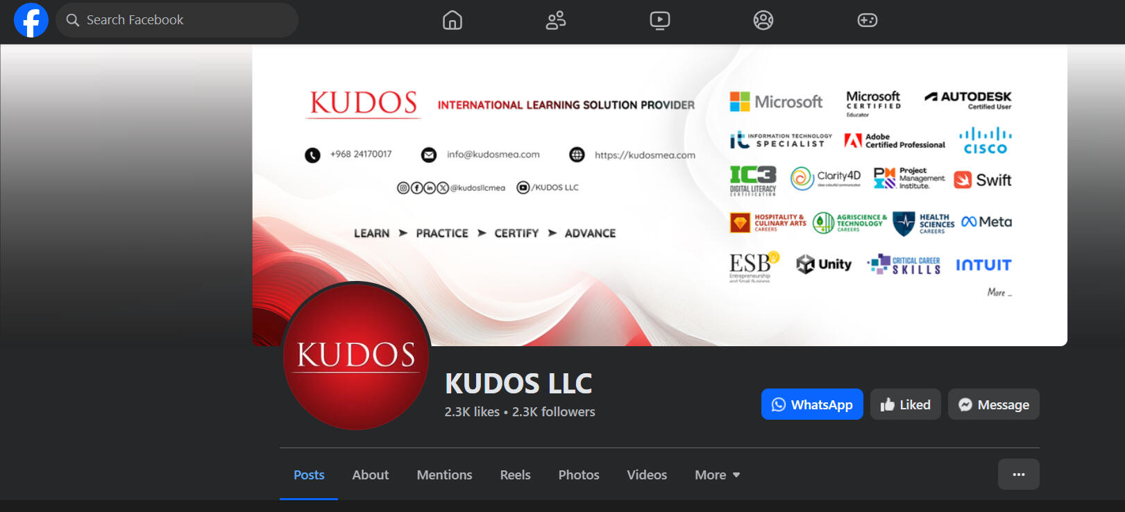 KUDOS Facebook Profile 2025 KUDOS Facebook Profile 2025